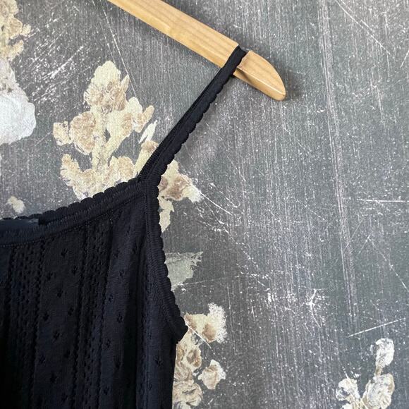 Marc Jacobs The Camisole Pointelle Tank in Black Size‎ Small - Picture 2 of 7